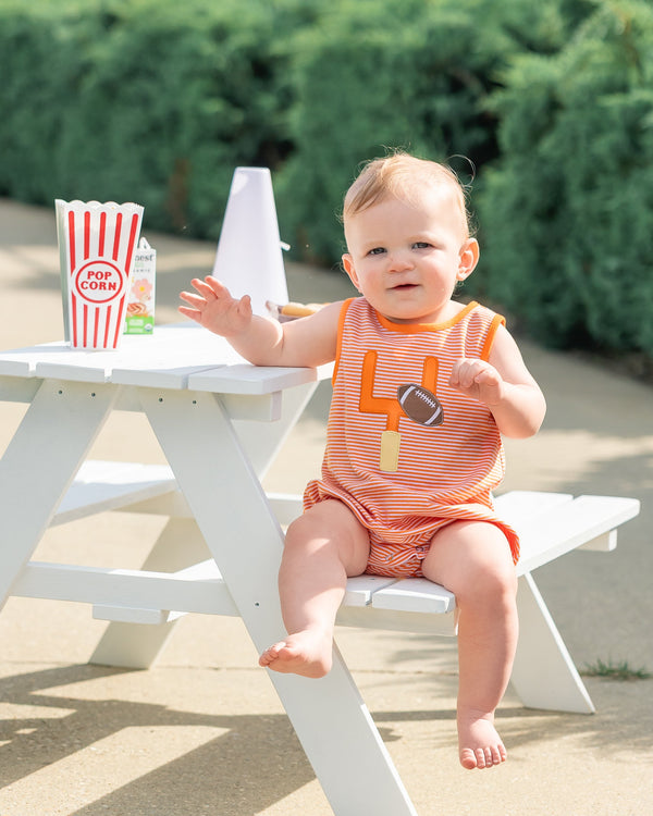 Down, Set, Hut Bubble- Orange Stripe