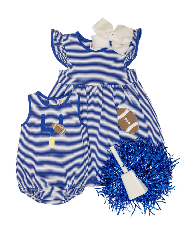 Down, Set, Hut Bubble- Royal Blue Stripe