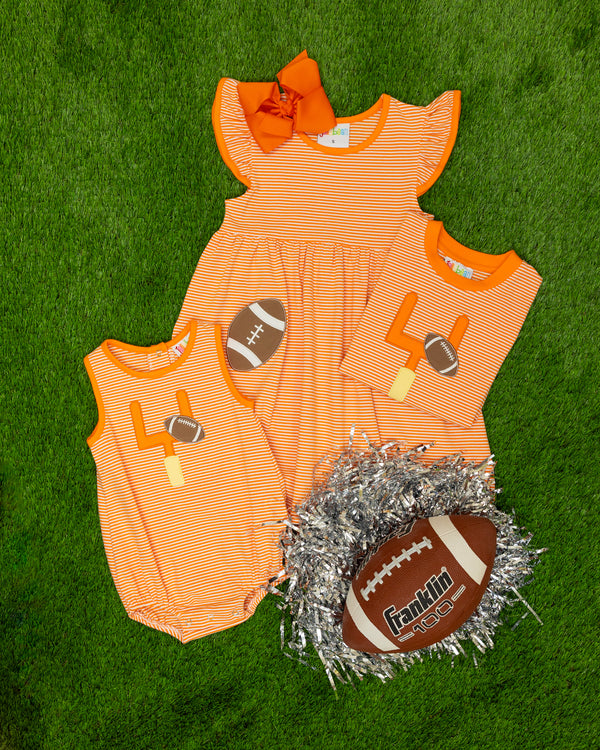 Down, Set, Hut Bubble- Orange Stripe