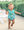 Down, Set, Hut Bubble- Green Stripe