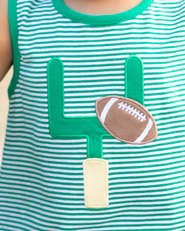 Down, Set, Hut Bubble- Green Stripe