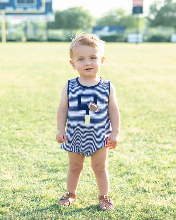 Down, Set, Hut Bubble- Navy Stripe