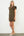 Flutter Sleeve Suede Dress- Olive