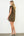 Flutter Sleeve Suede Dress- Olive