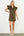 Flutter Sleeve Suede Dress- Olive