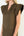 Flutter Sleeve Suede Dress- Olive