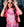 Pink Sequin Skeleton Short Sleeve Top- Women's