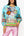 Aqua Vintage Santa Gingerbread House Sweatshirt- (Women's)