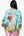 Aqua Vintage Santa Gingerbread House Sweatshirt- (Women's)