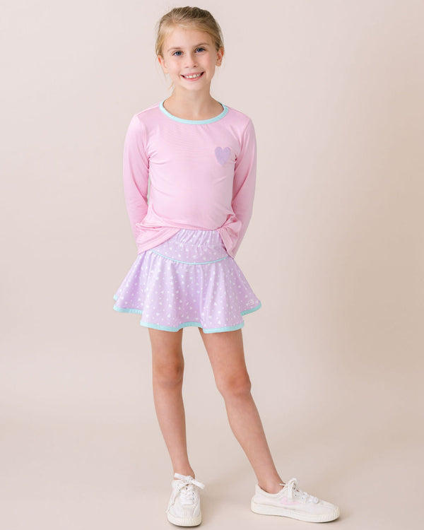 Bridget L/S Top- Cotton Candy Pink, Cool Mint, Heart