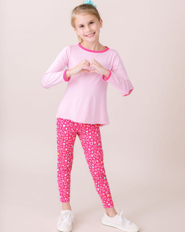 Abigail Highwaist Legging- Pinky Promise, Pure Coconut