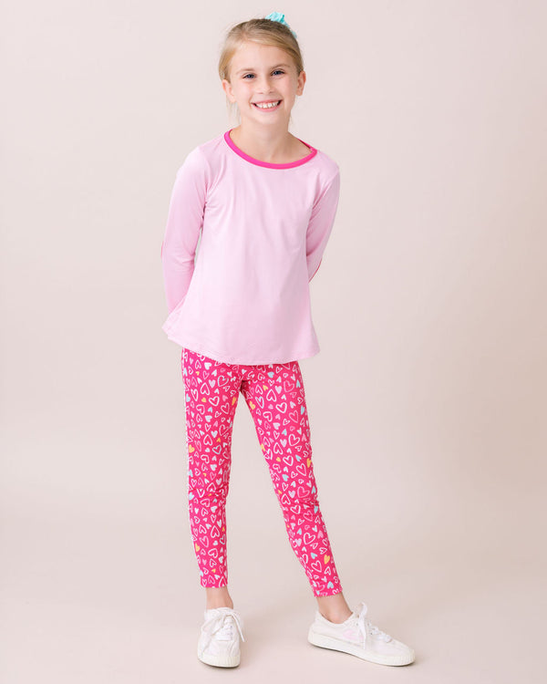 Abigail Highwaist Legging- Pinky Promise, Pure Coconut