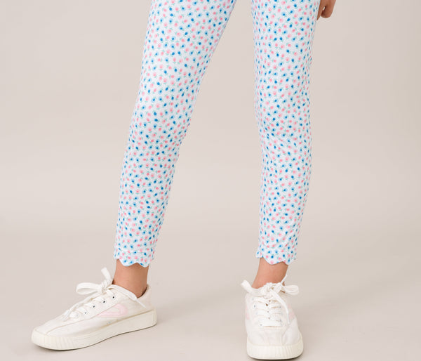 Sadie Scallop Legging- Kindness Blooms Floral