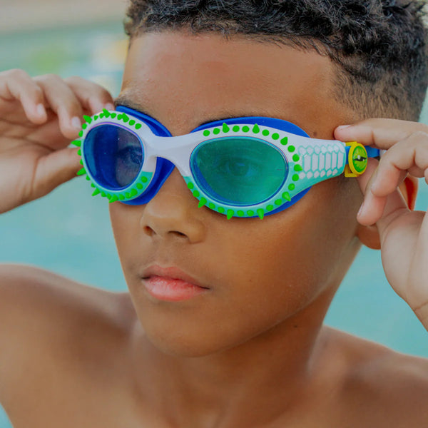 Jurassic Dive Swim Goggles– Seafoam Spike
