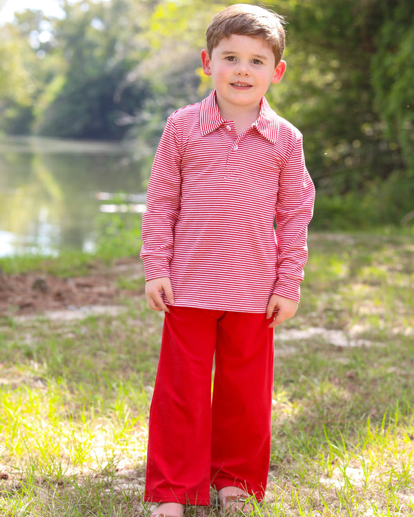 Jackson Polo- Red Stripe