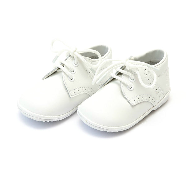James Boy's Leather Lace Up Shoe- White