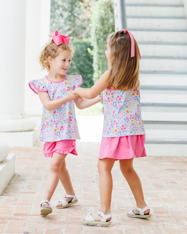 Poppies and Petals Ruffle Short Set