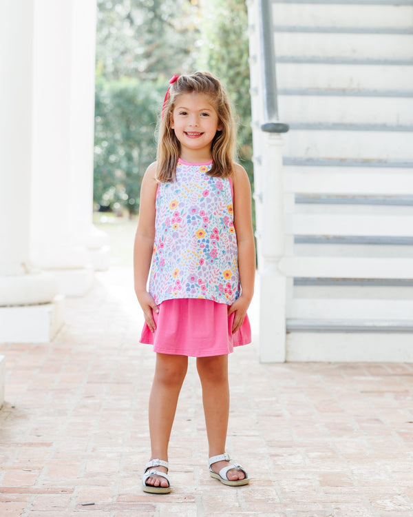 Poppies and Petals Bow Back Skort Set