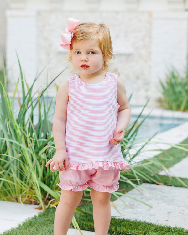Swing Back Bloomer Set- Light Pink Stripe
