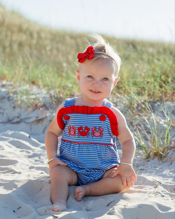Coastal Crabs Ruffle Sunsuit