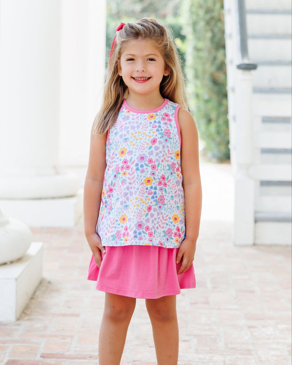 Poppies and Petals Bow Back Skort Set