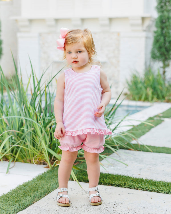Swing Back Bloomer Set- Light Pink Stripe