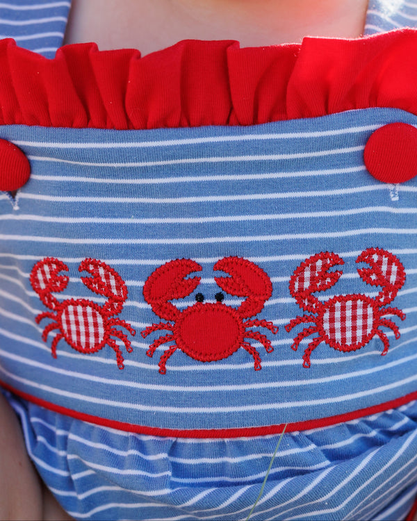 Coastal Crabs Ruffle Sunsuit