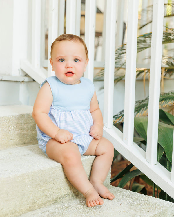 Beau Bubble- Light Blue and Blue Stripe