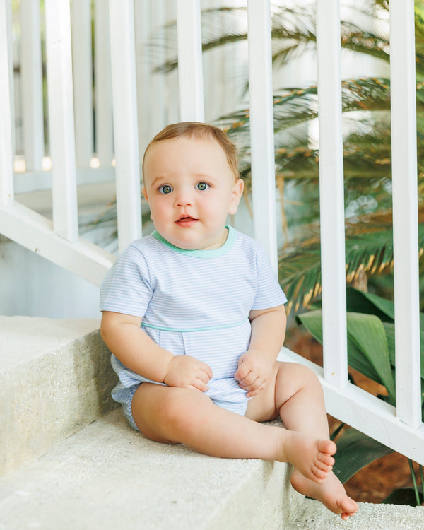 Lucas Bubble- Light Blue Stripe and Mint