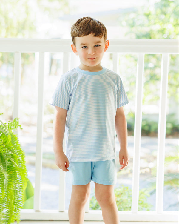 Graham Short Set- Light Blue Stripe