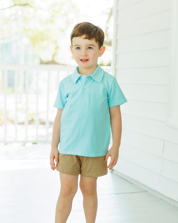Michael Polo- Dark Mint Stripe