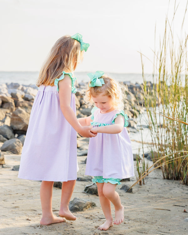 Bella Bloomer Set- Lavender Stripe and Mint