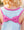 Abby Bow Back Bloomer Set- Aqua Stripe and Fuchsia