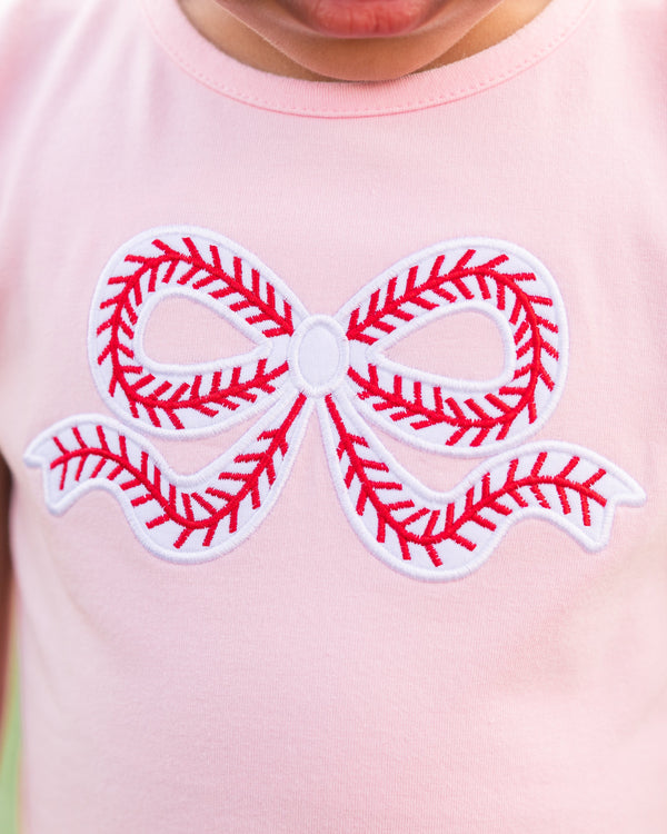 Ball Park Bow Ruffle Shirt