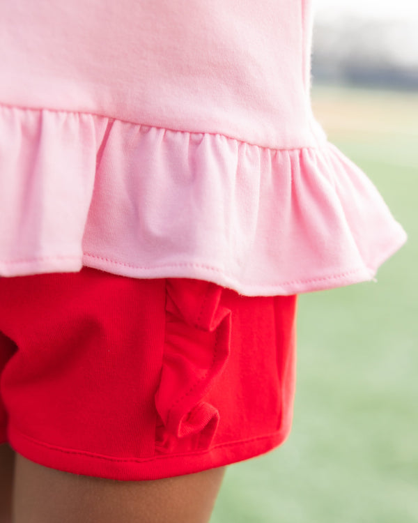 Ball Park Bow Ruffle Shirt