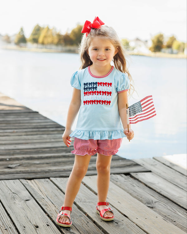 Red, White, and Bows Bloomer Set
