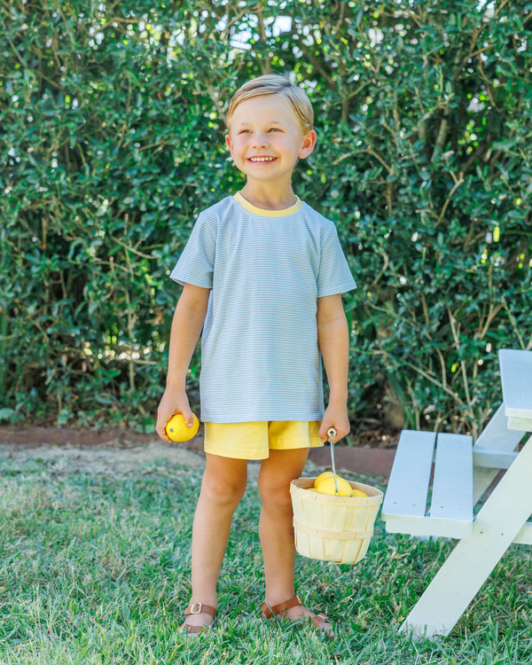 Graham Short Set- Light Blue Stripe and Yellow