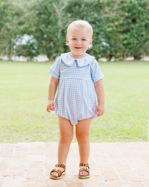 Powder Blue Plaid Bubble