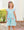 Mia Dress- Dark Mint Strip w/ Pink
