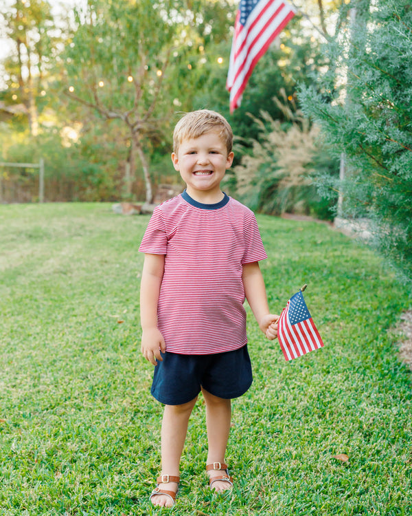 Avery Short Set- Red Stripe and Navy