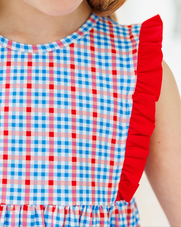 Patriotic Plaid Evie Dress