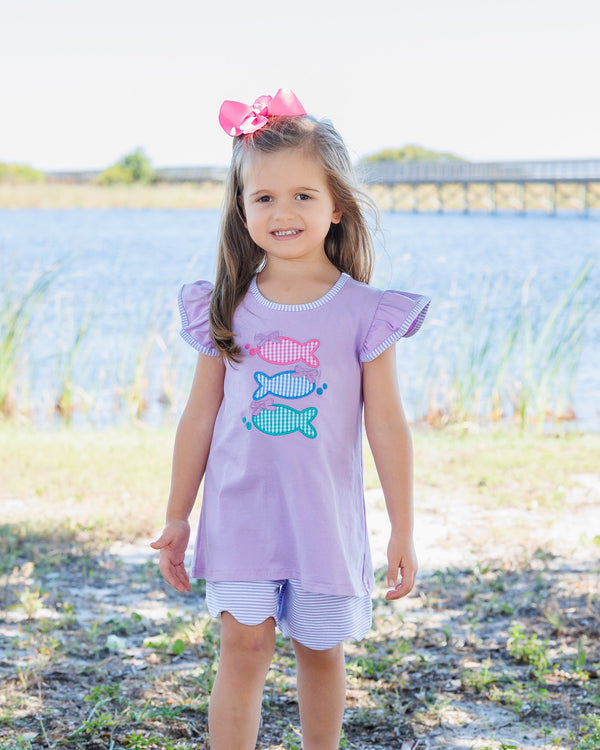 One Fish Two Fish Scallop Short Set