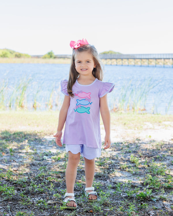 One Fish Two Fish Scallop Short Set