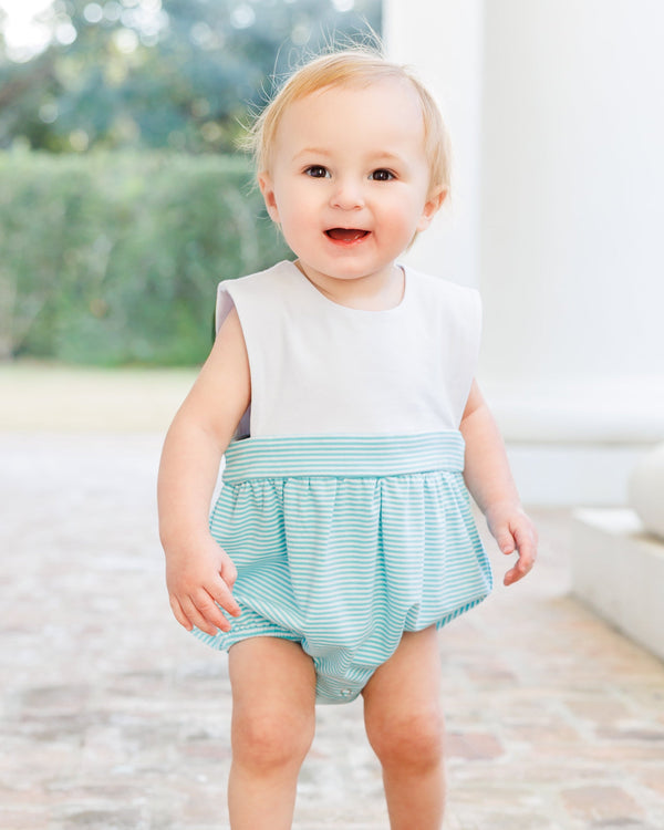 Benjamin Bubble- Dark Mint Stripe