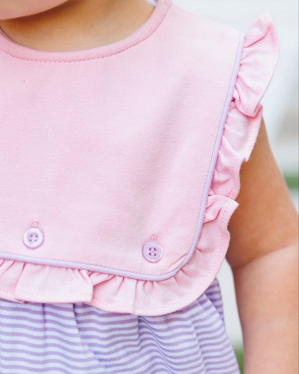 Amelia Bubble- Pink and Lavender Stripe