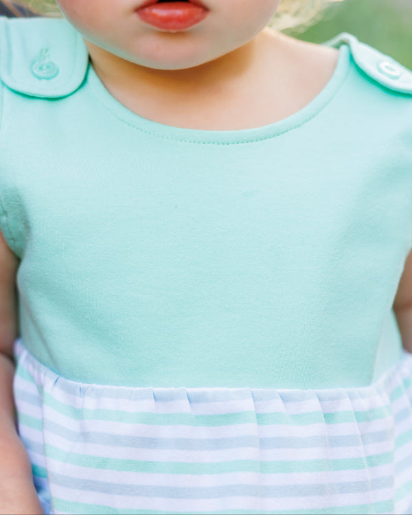 Lily Ruffle Bubble- Seaside Stripe