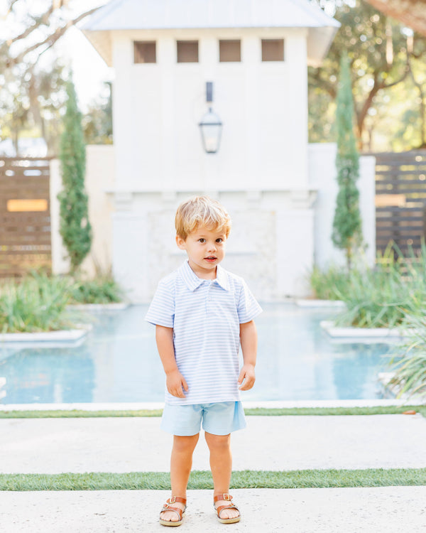 Michael Polo- Light Blue Medium Stripe