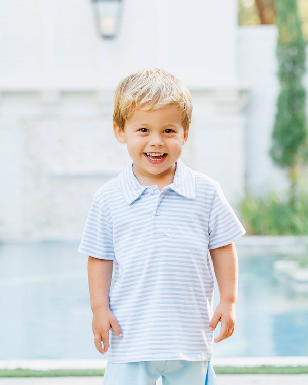 Michael Polo- Light Blue Medium Stripe