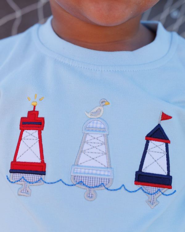 Red, White, and Buoy Short Set