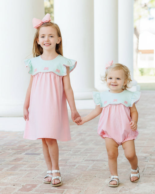 French Knot Bow Scallop Bubble